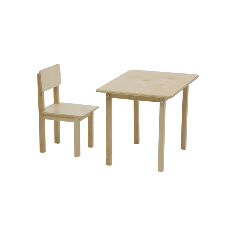 Simple Children's 2 Piece Play Table and Chair Set Simple Children's 2 Piece Play Table and Chair Set